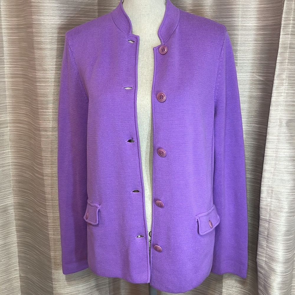Talbots Purple Cardigan - Picture 3 of 5